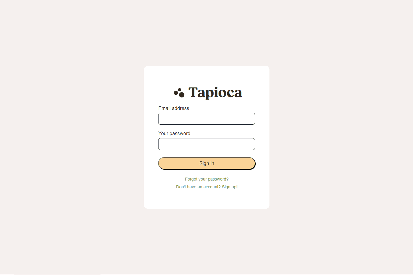 Tapioca screenshot of feature